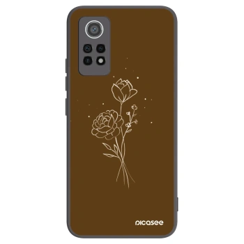 Picasee fekete szilikon tok az alábbi mobiltelefonokra Xiaomi Redmi Note 12 Pro 4G - Brown flowers