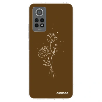 Picasee átlátszó szilikon tok az alábbi mobiltelefonokra Xiaomi Redmi Note 12 Pro 4G - Brown flowers