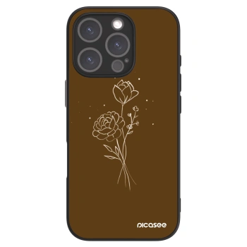 Picasee ULTIMATE CASE Apple iPhone 16 Pro - készülékre - Brown flowers