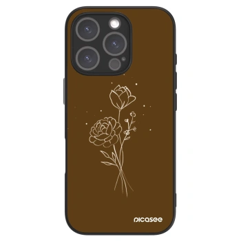 Picasee ULTIMATE CASE MagSafe Apple iPhone 16 Pro - készülékre - Brown flowers