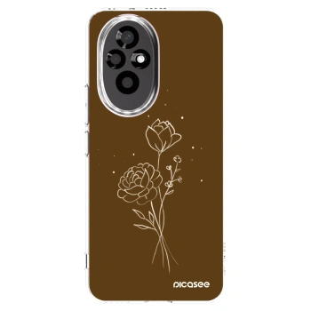 Picasee átlátszó szilikon tok az alábbi mobiltelefonokra Honor 200 5G - Brown flowers