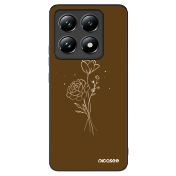 Picasee ULTIMATE CASE Xiaomi 14T Pro - készülékre - Brown flowers