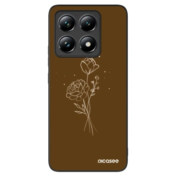 Picasee ULTIMATE CASE Xiaomi 14T - készülékre - Brown flowers