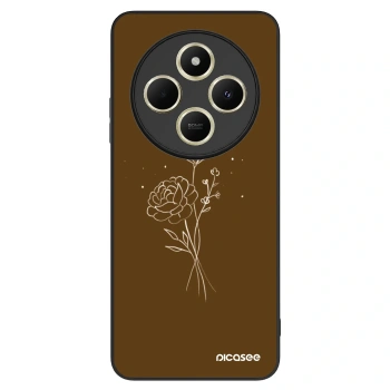 Szilikon tok erre a típusra Xiaomi Redmi 14C - Brown flowers