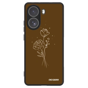 Szilikon tok erre a típusra Xiaomi Poco X7 Pro 5G - Brown flowers