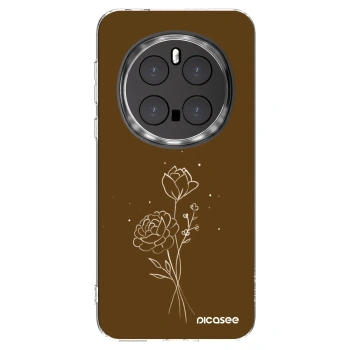 Picasee átlátszó szilikon tok az alábbi mobiltelefonokra Honor Magic7 Pro 5G - Brown flowers