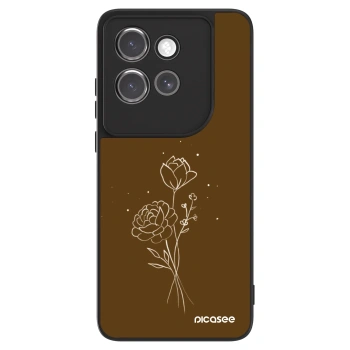 Szilikon tok erre a típusra Motorola Edge 50 Neo - Brown flowers
