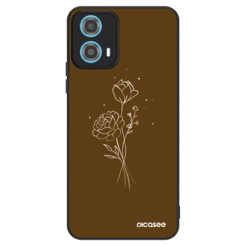 Szilikon tok erre a típusra Motorola Moto G34 5G - Brown flowers