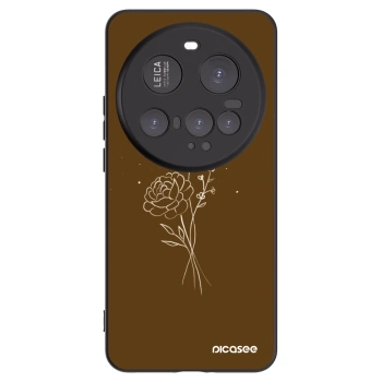Picasee fekete szilikon tok az alábbi mobiltelefonokra Xiaomi 15 Ultra - Brown flowers