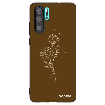 Tok az alábbi mobiltelefonokra Huawei P30 Pro - Brown flowers