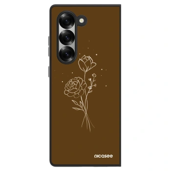 Szilikon tok erre a típusra Samsung Galaxy Z Fold6 5G - Brown flowers