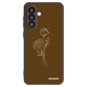 Picasee fekete szilikon tok az alábbi mobiltelefonokra Samsung Galaxy A26 5G A266B - Brown flowers