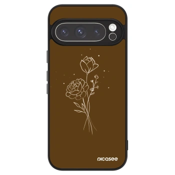 Szilikon tok erre a típusra Google Pixel 9 Pro - Brown flowers