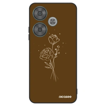 Szilikon tok erre a típusra Xiaomi Poco F6 - Brown flowers