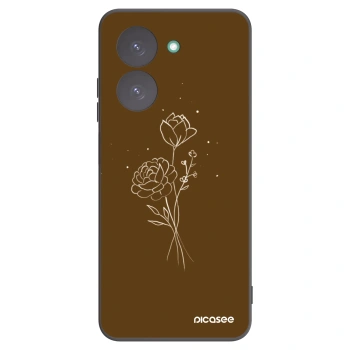 Picasee fekete szilikon tok az alábbi mobiltelefonokra Xiaomi Redmi A5 - Brown flowers
