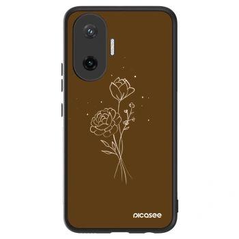 Szilikon tok erre a típusra Xiaomi Poco F7 Pro 5G - Brown flowers