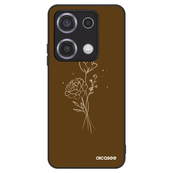 Szilikon tok erre a típusra Xiaomi Redmi Note 14S - Brown flowers