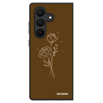 Szilikon tok erre a típusra Samsung Galaxy Z Fold7 5G - Brown flowers