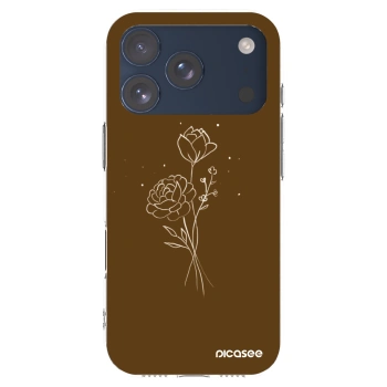 Picasee átlátszó szilikon tok az alábbi mobiltelefonokra Apple iPhone 17 Pro - Brown flowers