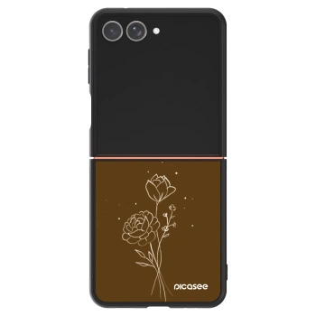 Szilikon tok erre a típusra Samsung Galaxy Z Flip7 5G - Brown flowers