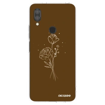 Picasee átlátszó szilikon tok az alábbi mobiltelefonokra Xiaomi Redmi 7 - Brown flowers