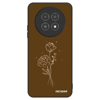Szilikon tok erre a típusra Realme 12X - Brown flowers