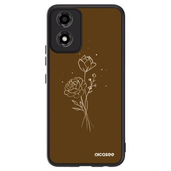 Szilikon tok erre a típusra Motorola Moto E14 - Brown flowers