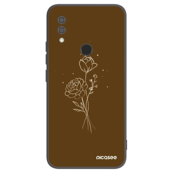 Picasee fekete szilikon tok az alábbi mobiltelefonokra Xiaomi Redmi 7 - Brown flowers