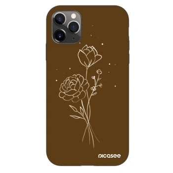 Szilikon tok erre a típusra Apple iPhone 11 Pro - Brown flowers