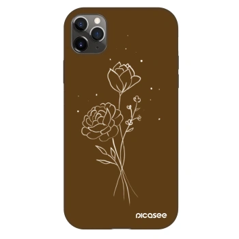 Szilikon tok erre a típusra Apple iPhone 11 Pro Max - Brown flowers