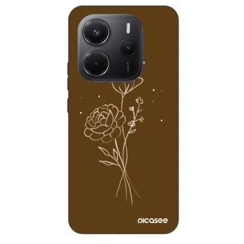 Szilikon tok erre a típusra Xiaomi Redmi Note 14 5G - Brown flowers
