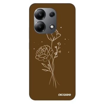 Picasee Fashion Case Xiaomi Redmi Note 13 4G - Brown flowers