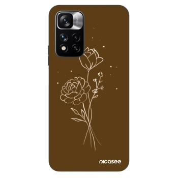 Szilikon tok erre a típusra Xiaomi Redmi Note 11 Pro 5G - Brown flowers