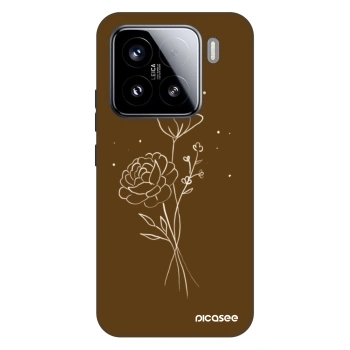 Szilikon tok erre a típusra Xiaomi 15 - Brown flowers