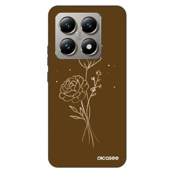 Szilikon tok erre a típusra Xiaomi 14T Pro - Brown flowers