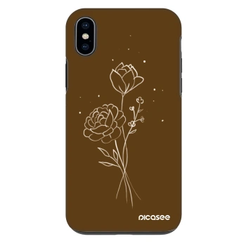 Szilikon tok erre a típusra Apple iPhone XS Max - Brown flowers