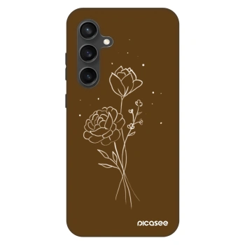 Szilikon tok erre a típusra Samsung Galaxy S24 FE S721B - Brown flowers