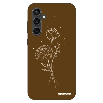 Szilikon tok erre a típusra Samsung Galaxy S23 FE S711B - Brown flowers