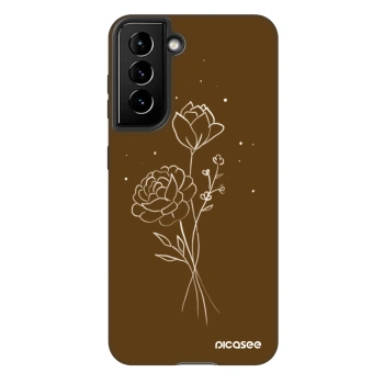 Szilikon tok erre a típusra Samsung Galaxy S22 5G - Brown flowers