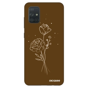 Szilikon tok erre a típusra Samsung Galaxy A71 A715F - Brown flowers