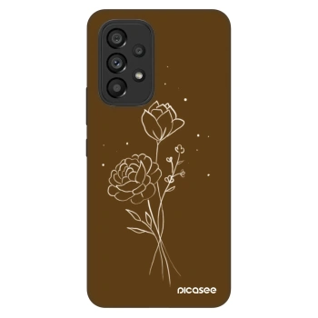 Szilikon tok erre a típusra Samsung Galaxy A53 5G A536 - Brown flowers