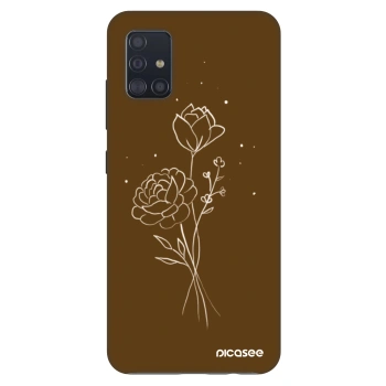 Szilikon tok erre a típusra Samsung Galaxy A51 A515F - Brown flowers