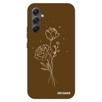 Szilikon tok erre a típusra Samsung Galaxy A34 5G A346B - Brown flowers