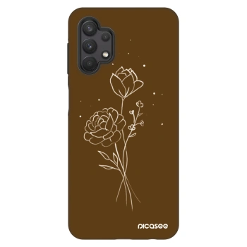 Szilikon tok erre a típusra Samsung Galaxy A32 5G A326B - Brown flowers
