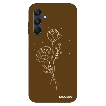 Szilikon tok erre a típusra Samsung Galaxy A25 A256B 5G - Brown flowers