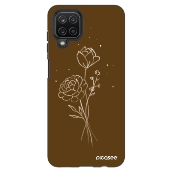 Szilikon tok erre a típusra Samsung Galaxy A12 A125F - Brown flowers