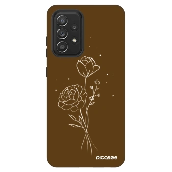 Szilikon tok erre a típusra Samsung Galaxy A52 5G A525F - Brown flowers