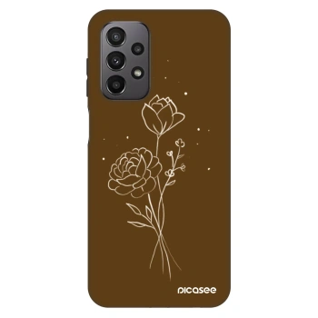 Szilikon tok erre a típusra Samsung Galaxy A23 A235F 4G - Brown flowers