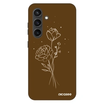 Szilikon tok erre a típusra Samsung Galaxy S24 S921B 5G - Brown flowers