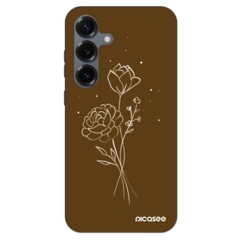 Szilikon tok erre a típusra Samsung Galaxy S25 5G - Brown flowers